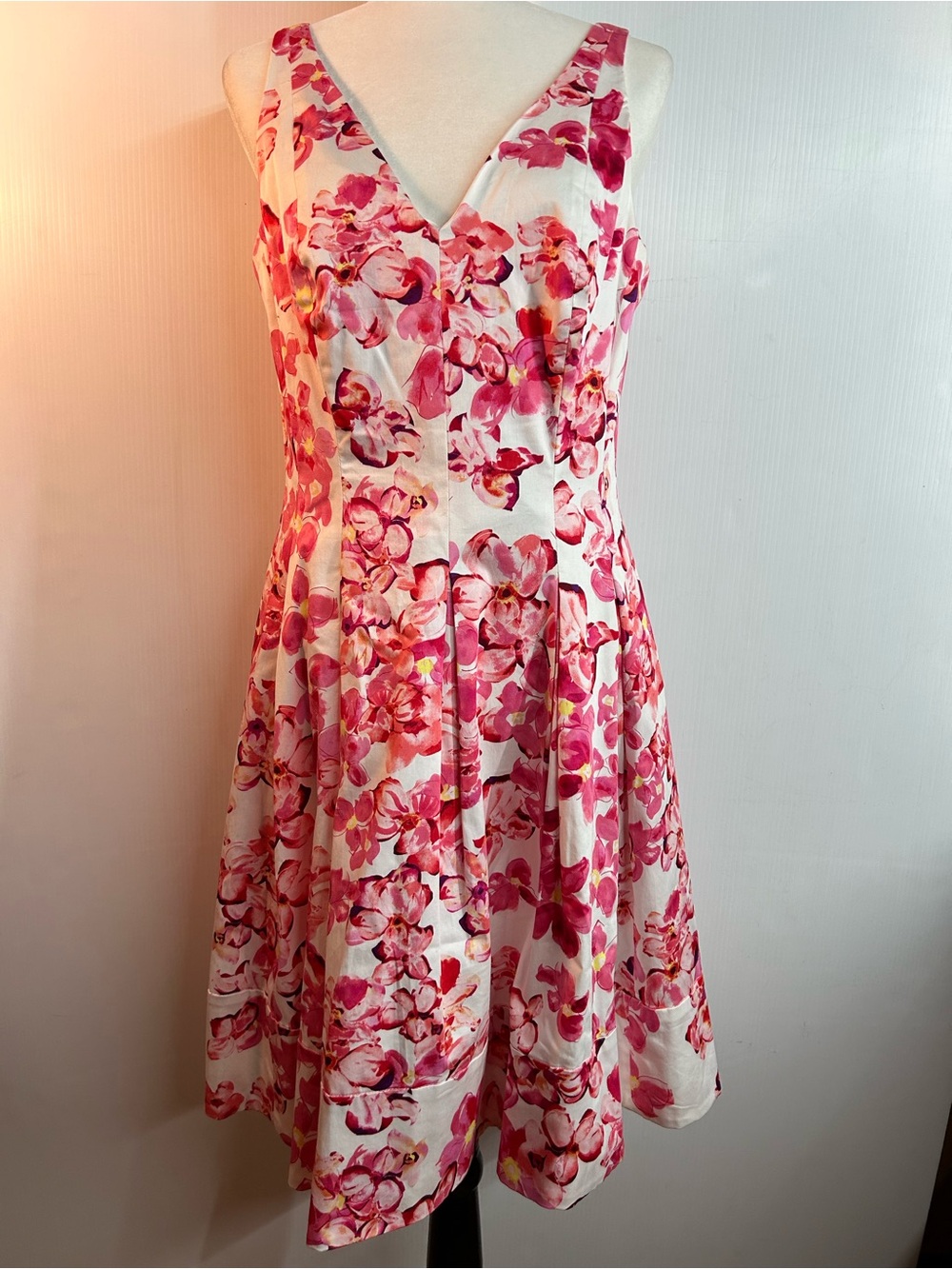 Floral print sleeveless summer dress 12